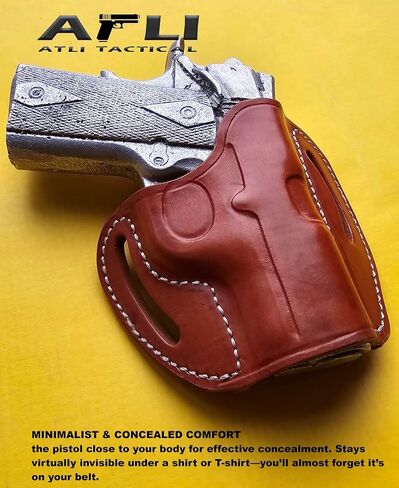 1911 EMP 3 inch Holster - fits Springfield 1911 EMP, Ronin, Colt 1911 Defender Pistols - Leather Springfield Armory 1911 Ronin EMP Holsters - OWB 1911 Holster 3 inch Barrel in Saudi Arabia