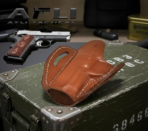 1911 EMP 3 inch Holster - fits Springfield 1911 EMP, Ronin, Colt 1911 Defender Pistols - Leather Springfield Armory 1911 Ronin EMP Holsters - OWB 1911 Holster 3 inch Barrel in Saudi Arabia