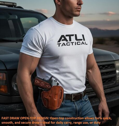 1911 EMP 3 inch Holster - fits Springfield 1911 EMP, Ronin, Colt 1911 Defender Pistols - Leather Springfield Armory 1911 Ronin EMP Holsters - OWB 1911 Holster 3 inch Barrel in Saudi Arabia