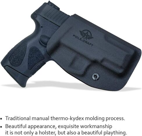 Taurus G2C Holster OWB Kydex Holster Custom Fit: Taurus G2C 9mm & Millennium PT111 G2 / PT140 Pistol - Outside Waistband Carry 1.5-2 Inch Belt Clip - Adj. Width Height Retention Cant, Entrance Widened in Kuwait