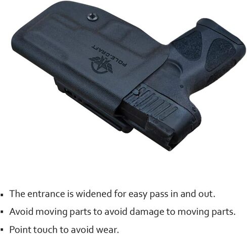 Taurus G2C Holster OWB Kydex Holster Custom Fit: Taurus G2C 9mm & Millennium PT111 G2 / PT140 Pistol - Outside Waistband Carry 1.5-2 Inch Belt Clip - Adj. Width Height Retention Cant, Entrance Widened in Kuwait