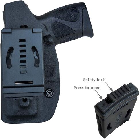 Taurus G2C Holster OWB Kydex Holster Custom Fit: Taurus G2C 9mm & Millennium PT111 G2 / PT140 Pistol - Outside Waistband Carry 1.5-2 Inch Belt Clip - Adj. Width Height Retention Cant, Entrance Widened in Kuwait
