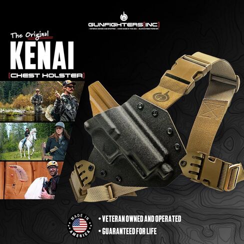 Kenai Chest Holster for a Glock - MAS Grey/Coyote (Model - 20, Gen 1-4, Right) in Kuwait