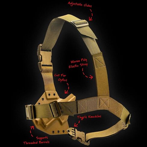 Kenai Chest Holster for a Glock - MAS Grey/Coyote (Model - 20, Gen 1-4, Right) in Kuwait
