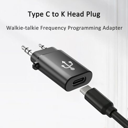 TPC11 USB C to K Frequency Programming Adapter Contector, for Baofeng (UV-5R, UV-888S, AR-5RM, UV-5RM, UV-32, UV-5Rmini), Quansheng(UV-K5, UV-K5(8), UV-K6, TK-11 Series) Programming Cable in Kuwait