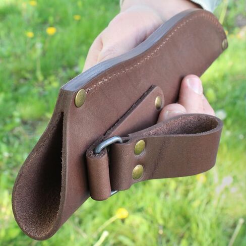 Genuine Leather Belt Knife Sheath for Fixed Blade Knives with 6.5" 7" 8" Inch Blade, Brown Leather Knife Holster Sleeve for Belt, Hunting Camping Bushcraft Knives Sheath V792 in Kuwait