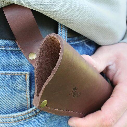 Genuine Leather Belt Knife Sheath for Fixed Blade Knives with 6.5" 7" 8" Inch Blade, Brown Leather Knife Holster Sleeve for Belt, Hunting Camping Bushcraft Knives Sheath V792 in Kuwait