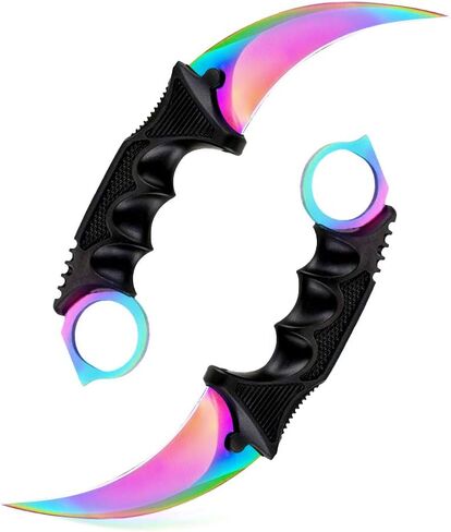 سكين TOPOINT Karambit، سكين ذو نصل ثابت من الفولاذ المقاوم للصدأ مع غمد وسكين الحبل CS-GO للصيد والتخييم والبقاء الميداني in Kuwait
