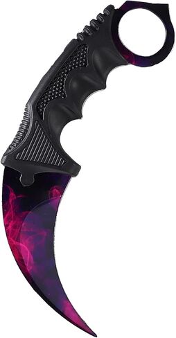 TOPOINT Karambit Knife, Stainless Steel Fixed Blade Knife with Sheath and Cord Knife CS-GO for Hunting Camping and Field Survival (Purplish+Red) in Kuwait