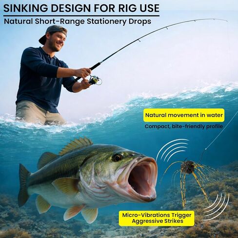 Silicone Soft Dice Fishing Lures with Flowing Tentacles, 10pcs Handmade Slow‑Sink Bass Soft Baits for Drop Shot, Finesse, and Wacky Rig in Kuwait