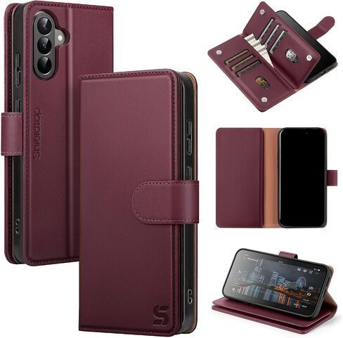 Shieldtop Compatible with Samsung Galaxy A37 5G Wallet Case with Card Holder,Women Men RFID Blocking PU Leather Flip TPU Protective Cover Credit Card Slots,Light Brown in Kuwait