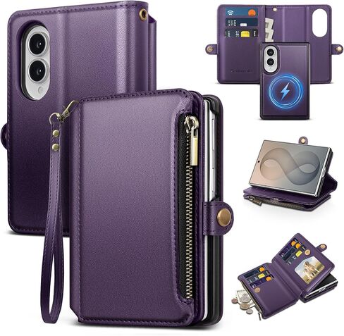 Compatible MagSafe Samsung Galaxy Z Fold 8 Wallet Case,Purple in Saudi Arabia