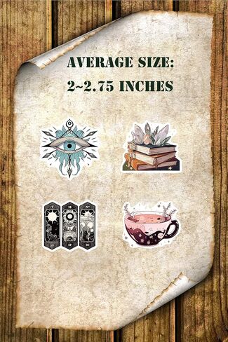 Witchy Stickers for Kindles Water Bottles, 100PCS Waterproof Vinyl Aesthetic Sticker Packs for Adults, Spooky Cute Hippie Celestial Stickers for Laptop Books Scrapbooks Journals in Saudi Arabia