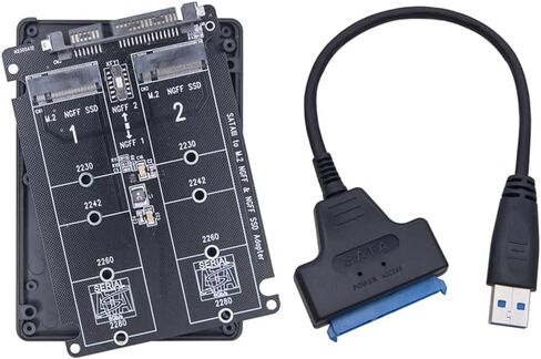 Dual M.2 NGFF to SATA 3.0 SSD Adapter for One-Drive Read in Kuwait