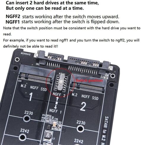 Dual M.2 NGFF to SATA 3.0 SSD Adapter for One-Drive Read in Kuwait