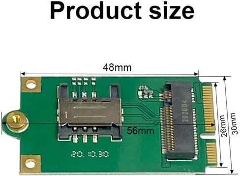 NGFF M.2 to PCIe Adapter SIM Slot GPS Green in Kuwait