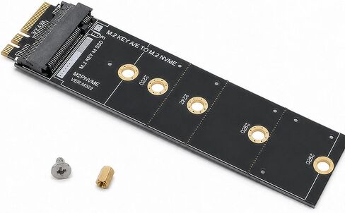 M.2 Key A+E to M-Key NVMe SSD Adapter | PCIe x1 | 2230 2242 2260 2280 SSD in Kuwait