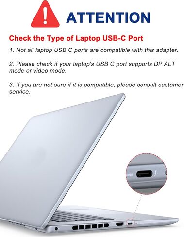 Dual Monitor Adapter - USB C to HDMI Adapter, Docking Station for Laptop, HDMI Splitter for Extended Display in Kuwait