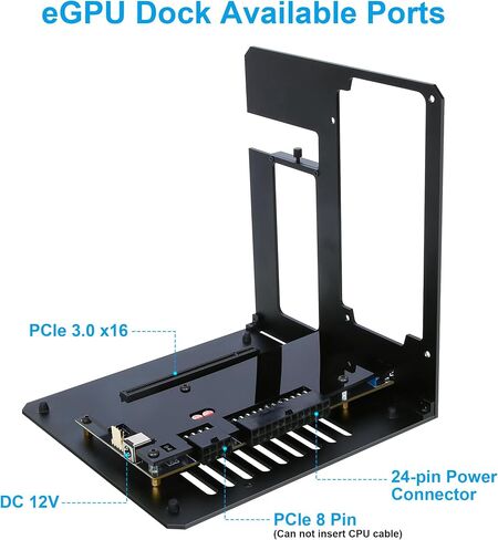 Thunderbolt 3/4 USB4 eGPU Enclosure Dock, External GPU Docking Station for Laptops and Mini PCs, Support NVIDIA AMD Graphics Card and PCIe Cards, PD 85W Charging in Kuwait