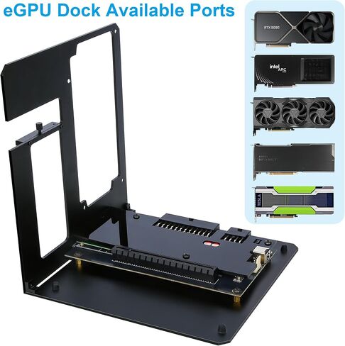 Thunderbolt 3/4 USB4 eGPU Enclosure Dock, External GPU Docking Station for Laptops and Mini PCs, Support NVIDIA AMD Graphics Card and PCIe Cards, PD 85W Charging in Kuwait