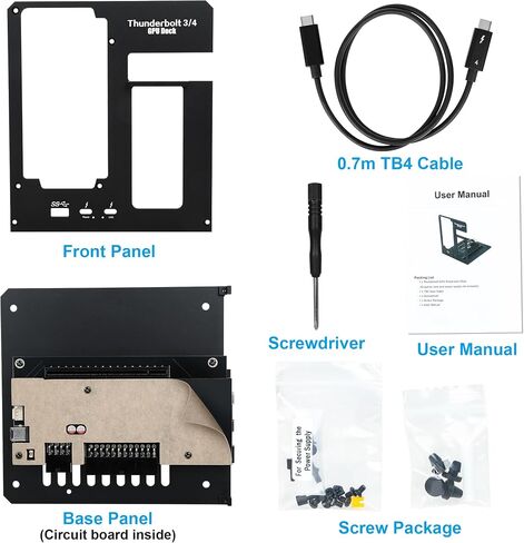 Thunderbolt 3/4 USB4 eGPU Enclosure Dock, External GPU Docking Station for Laptops and Mini PCs, Support NVIDIA AMD Graphics Card and PCIe Cards, PD 85W Charging in Kuwait
