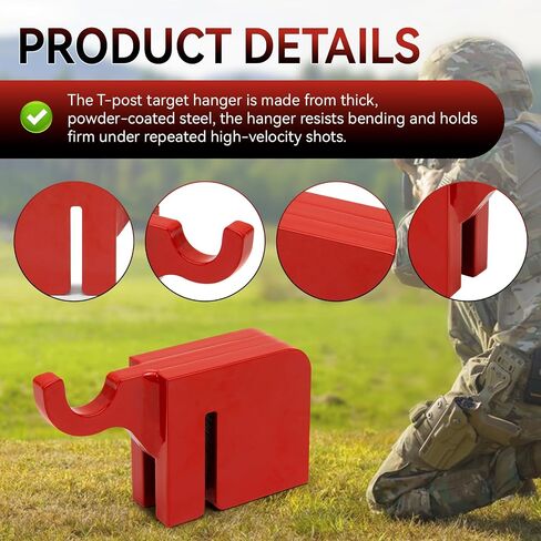 T Post Target Hanger, Easy Assembly AR 500 Steel Target T Post Hangers, 2 in Kuwait
