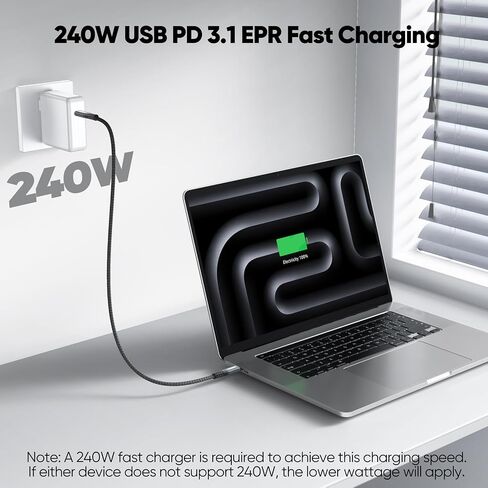 Short USB C Data Cable 6 inch with USBC 3.2 Gen 2 20Gbps/240W PD/4K in Kuwait
