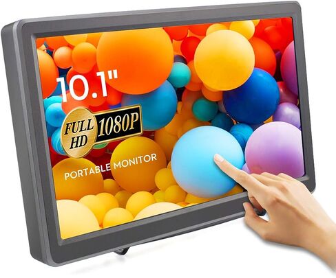 ELECROW 10.1 Inch Portable Monitor - IPS Capacitive Touchscreen Monitor with HD VGA Port，1920x1080P LCD Display Built-in Dual Speakers Touch Sceen for Raspberry Pi 5/4/3, PS Xbox, Windows 11/10/8/7 in Saudi Arabia