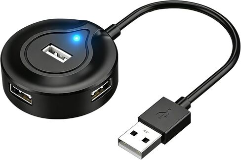 4-Port USB Hub USB Extender Hub, 1 to 4 USB Splitter for Laptop, Multiport Adapter Expander for PC, MacBook, Xbox, Console, Flash Drive, HDD, Keyboard, Mouse, More in Kuwait