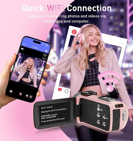 8K 80MP Video Camera Camcorder, WiFi Vlogging Camera for YouTube in Saudi Arabia