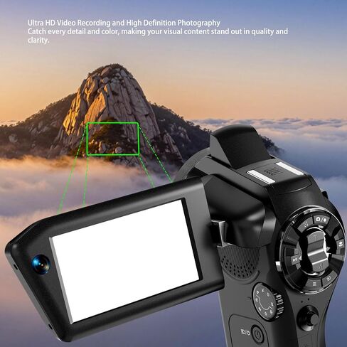 Fockety 8K Camcorder Dual Lens 16X Digital Zoom Rotatable Screen in Kuwait