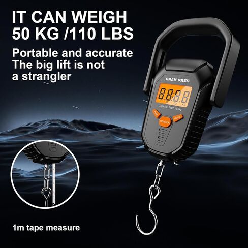 GRAM PRES Fish Scale 110lb/50kg,Digital Fishing Scale in Saudi Arabia
