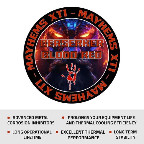Mayhems - XT1 Premixed PC Coolant - Computer Water Cooling Fluid - Liquid Cooling, Thermal Performance Series, 5 Litre, Berserker Blood Red in Saudi Arabia