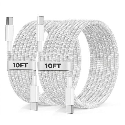 100W USB C to USB C Fast Charger Cable 10 FT + 10FT for iPhone 17 16 15 17e in Kuwait