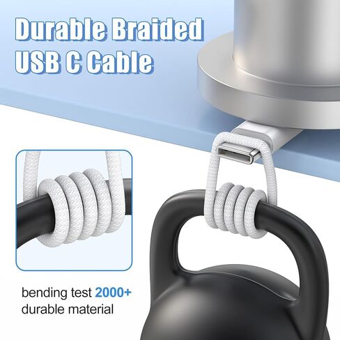 100W USB C to USB C Fast Charger Cable 10 FT + 10FT for iPhone 17 16 15 17e in Kuwait