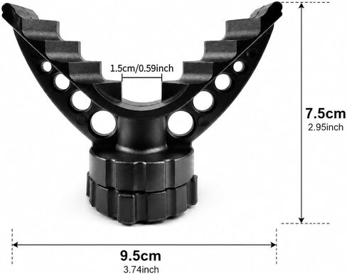 V‑Shape Tripod Rest Head, 3/8" Thread V Yoke Rest Mount Adapter, Lightweight Nylon Support Bracket for Outdoor Shooting Tripod Stand in Kuwait
