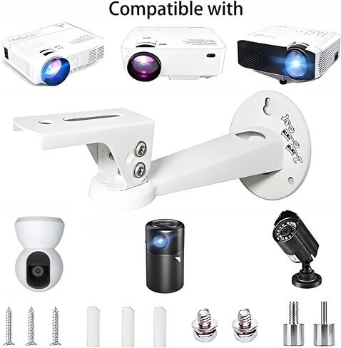 2-Be-Best Mini Projector Wall Mount 360° Rotation 7.8" Length 11 lbs Load Projector Wall Mount White in Kuwait