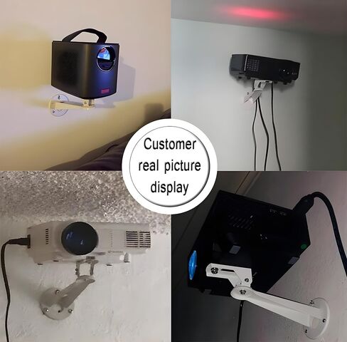2-Be-Best Mini Projector Wall Mount 360° Rotation 7.8" Length 11 lbs Load Projector Wall Mount White in Kuwait