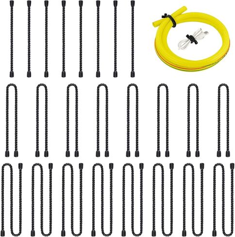 HOMEE Silicone Cable Ties 24 Pack, Rubber Twist Ties for Cords 6 12 18 inch in Saudi Arabia
