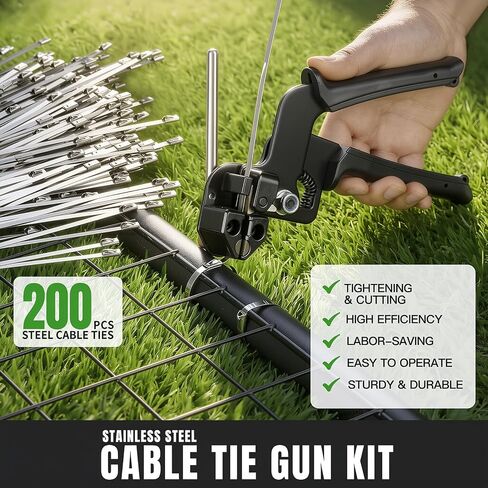 Cable Tie Gun Kit, 201-Piece Set 11.8 Inch 304 Stainless Steel in Saudi Arabia