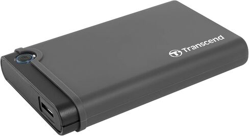 Transcend 2.5" SATA III SSD/HDD Enclosure, Rubber Case, One Touch Backup in Kuwait