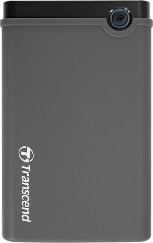 Transcend 2.5" SATA III SSD/HDD Enclosure, Rubber Case, One Touch Backup in Kuwait