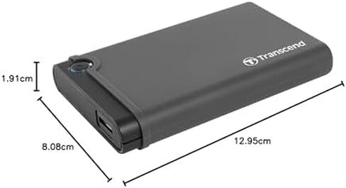 Transcend 2.5" SATA III SSD/HDD Enclosure, Rubber Case, One Touch Backup in Kuwait