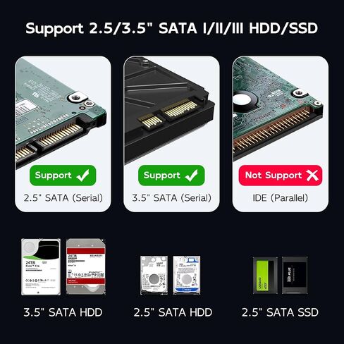 MAIWO Hard Drive Docking Station Cloner for 2.5 3.5 Inch SATA HDD SSD, SATA III Chipset with UASP, 96TB Capacity, 4 Bay External Hard Drive Reader Duplicator Copier in Kuwait