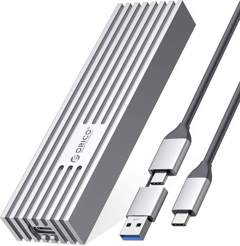 ORICO 10Gbps NVMe SSD Enclosure, M.2 to USB-C Adapter for NVMe M-Key 4TB SSD 2280, Aluminum M2 External SSD Case, Compatible with Thunderbolt 3/4 USB3.2/3.1/3.0/Type - M232-Grey in Saudi Arabia