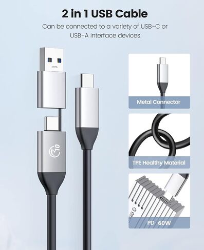 ORICO 10Gbps NVMe SSD Enclosure, M.2 to USB-C Adapter for NVMe M-Key 4TB SSD 2280, Aluminum M2 External SSD Case, Compatible with Thunderbolt 3/4 USB3.2/3.1/3.0/Type - M232-Grey in Saudi Arabia