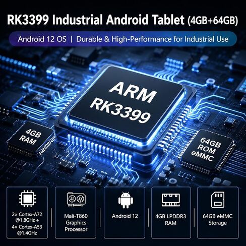 21.5" All in One Computer Android 12, Touchscreen Industrial Panel PC with Wall Mount, RK3399, 4GB Ram 64GB Rom, 1920*1080 IPS, HDMI 2.0, USB3.0*1, USB2.0*3 for Office/Automation/Kiosk/Bar/Warehouse in Saudi Arabia