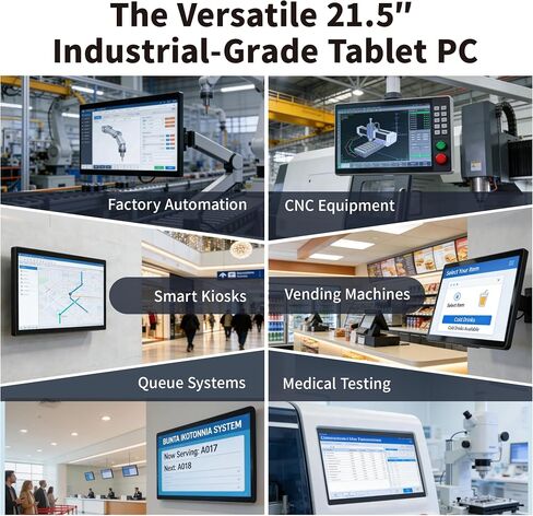 21.5" All in One Computer Android 12, Touchscreen Industrial Panel PC with Wall Mount, RK3399, 4GB Ram 64GB Rom, 1920*1080 IPS, HDMI 2.0, USB3.0*1, USB2.0*3 for Office/Automation/Kiosk/Bar/Warehouse in Saudi Arabia