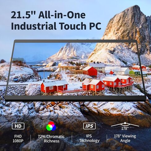 21.5" All in One Computer Android 12, Touchscreen Industrial Panel PC with Wall Mount, RK3399, 4GB Ram 64GB Rom, 1920*1080 IPS, HDMI 2.0, USB3.0*1, USB2.0*3 for Office/Automation/Kiosk/Bar/Warehouse in Saudi Arabia