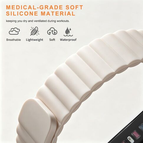 HANDODO Magnetic Silicone Watch Band Compatible with Fitbit Air in Kuwait